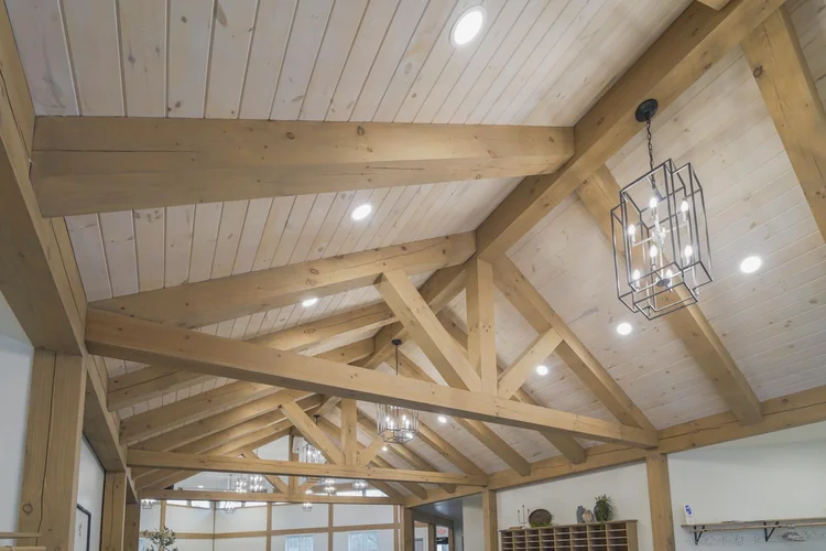 JCC wide angle showing timber-frame and masonry