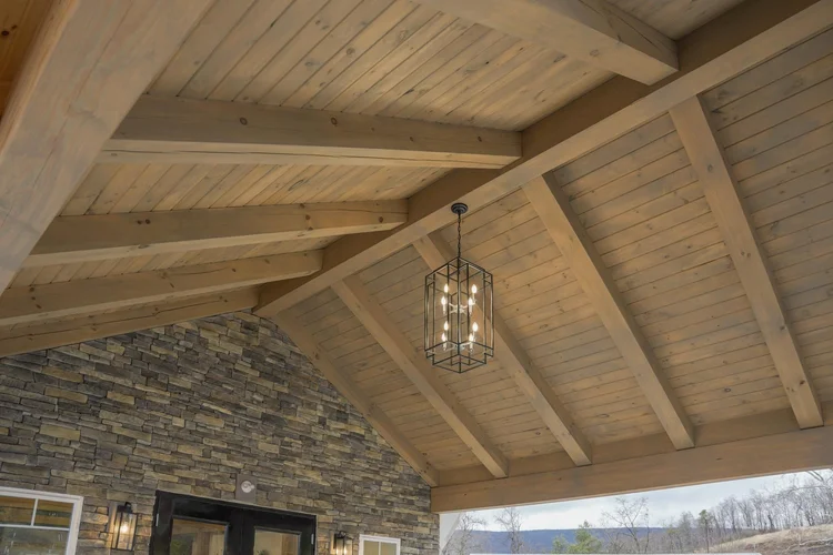 JCC timber roof structure with ridge beam