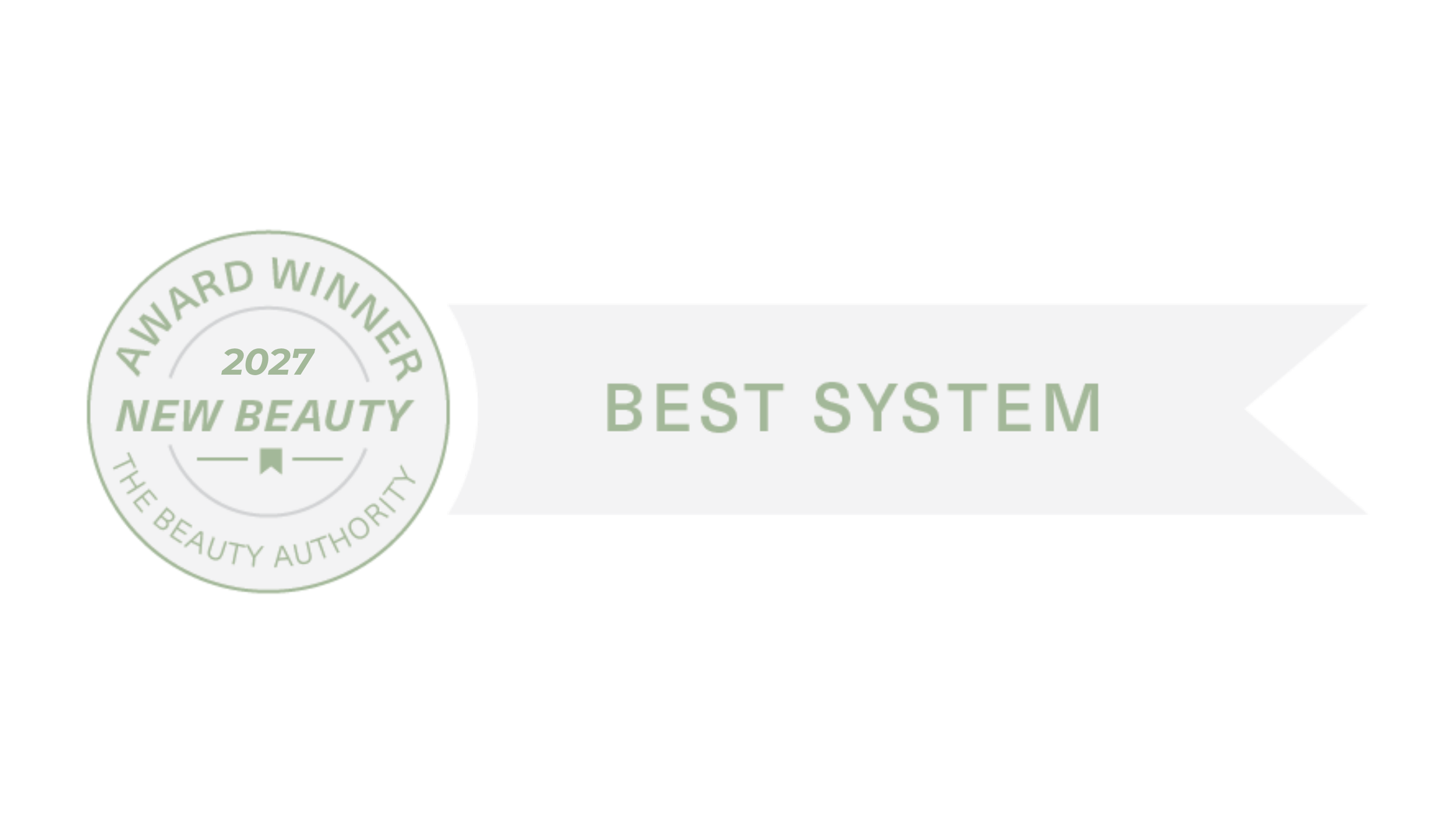 Badge indicating award for best system from the New Beauty authority in 2027.