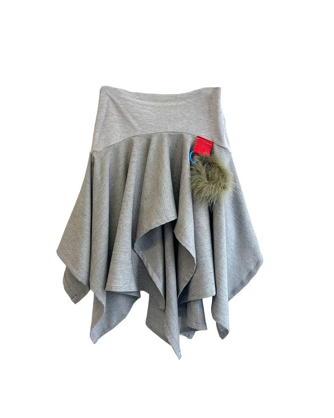 A-symmetrical Handkerchief Hem skirt
