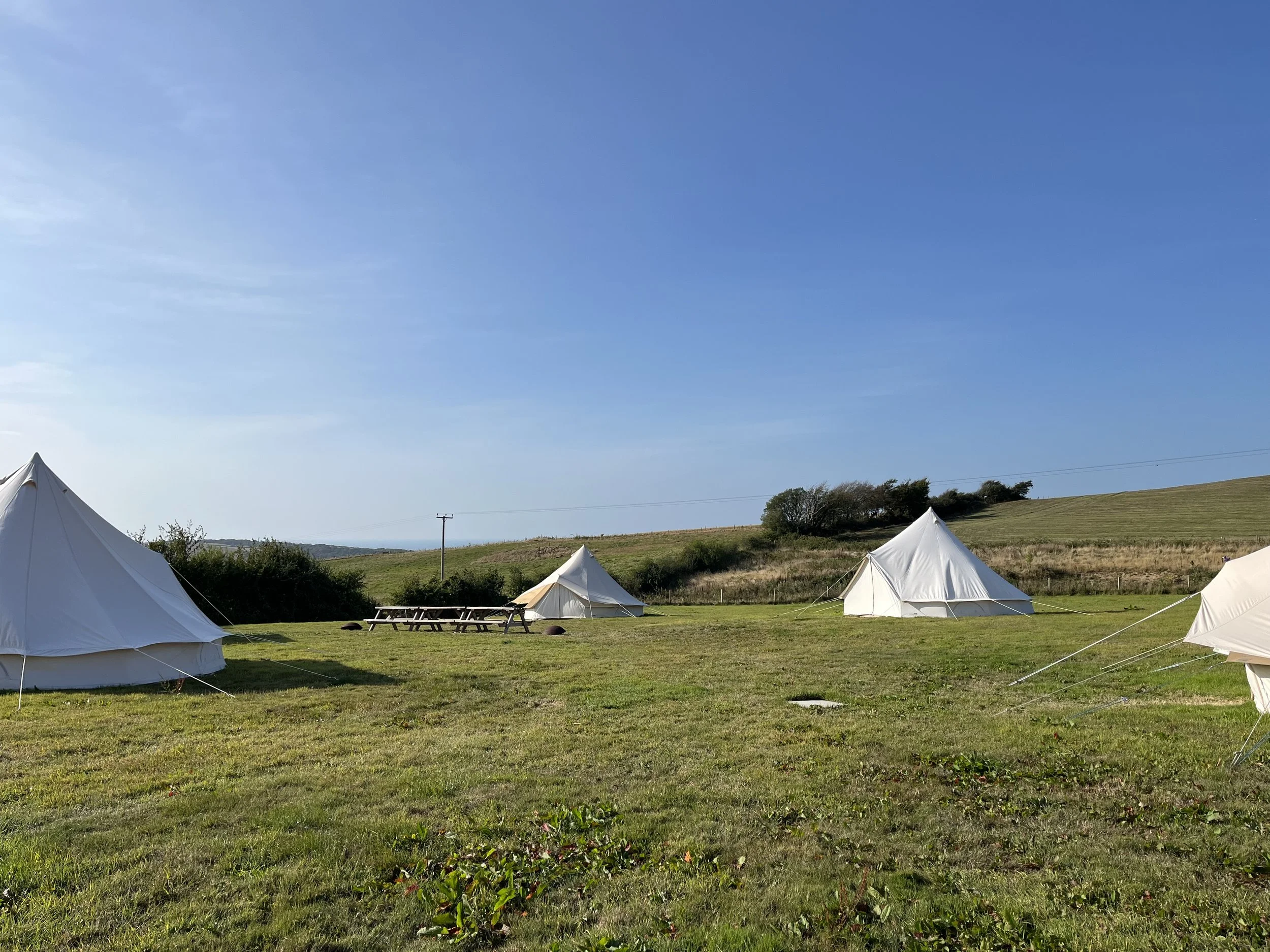 relaxed camping sea view north devon coast