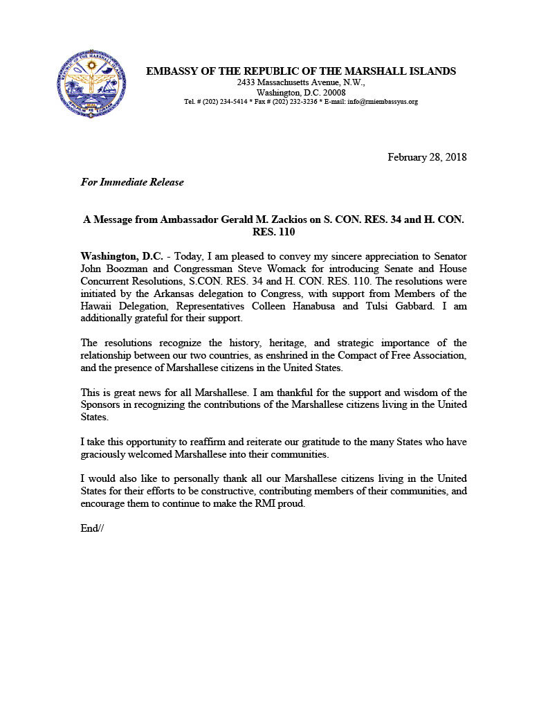 Ambassador Zackios Thanks Boozman, Womack, Gabbard, and Hanabusa for Recognizing the Marshallese1024_1.jpg