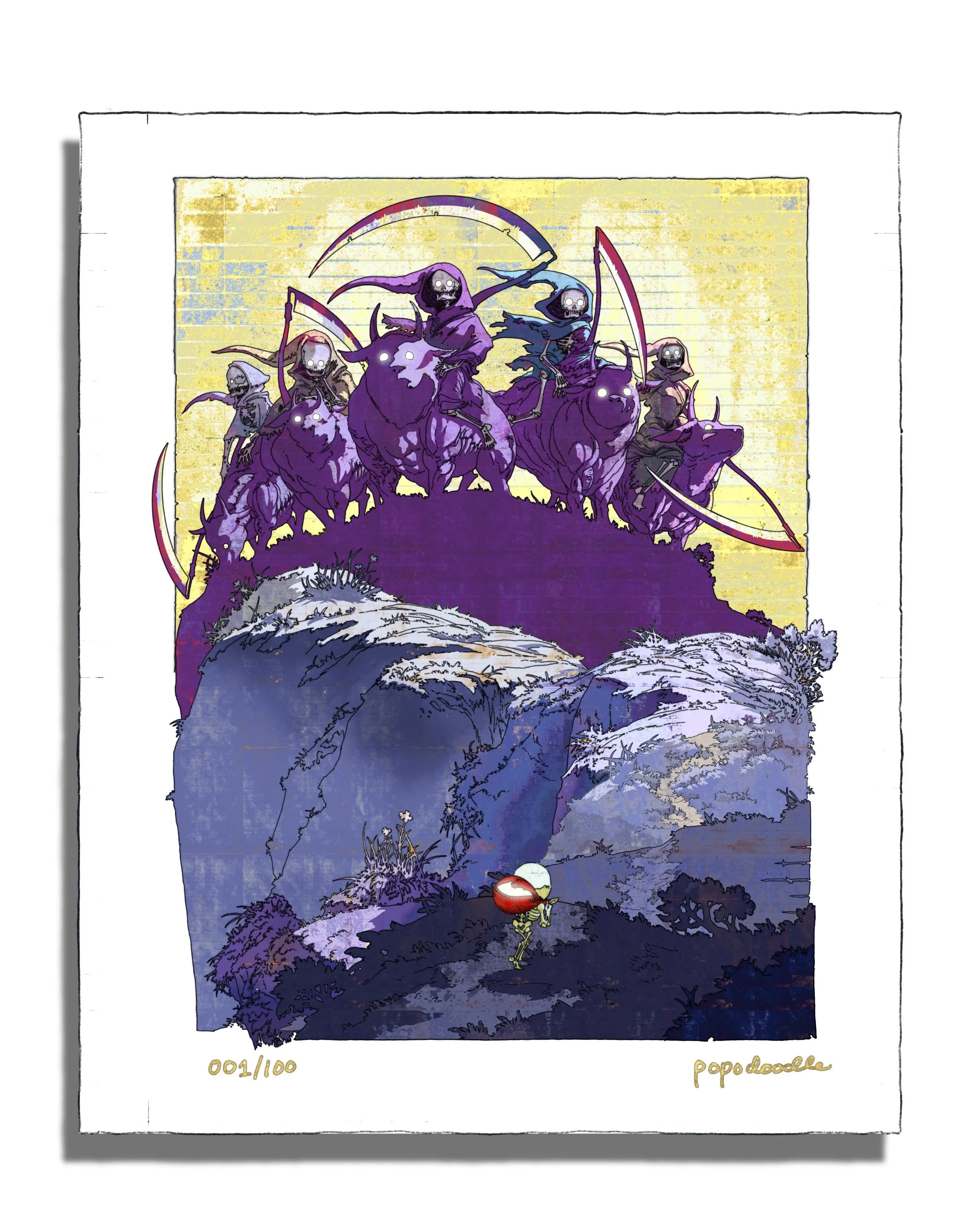 "Nightly Ride with the Grim Reapers" Giclee Print