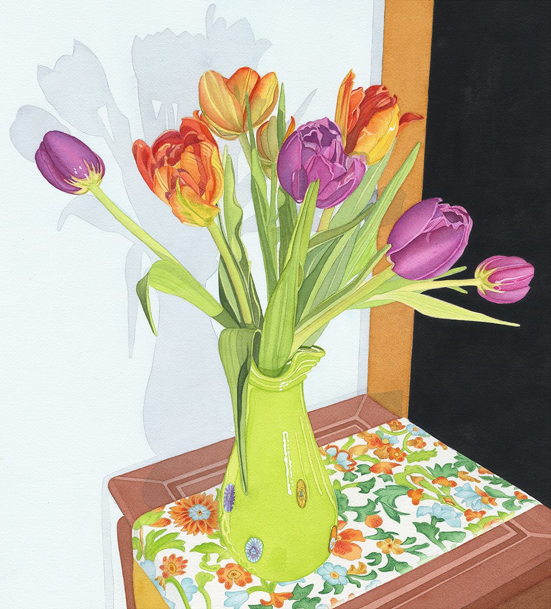 Baker,Sally,Tulips in a Murano Vase.jpg