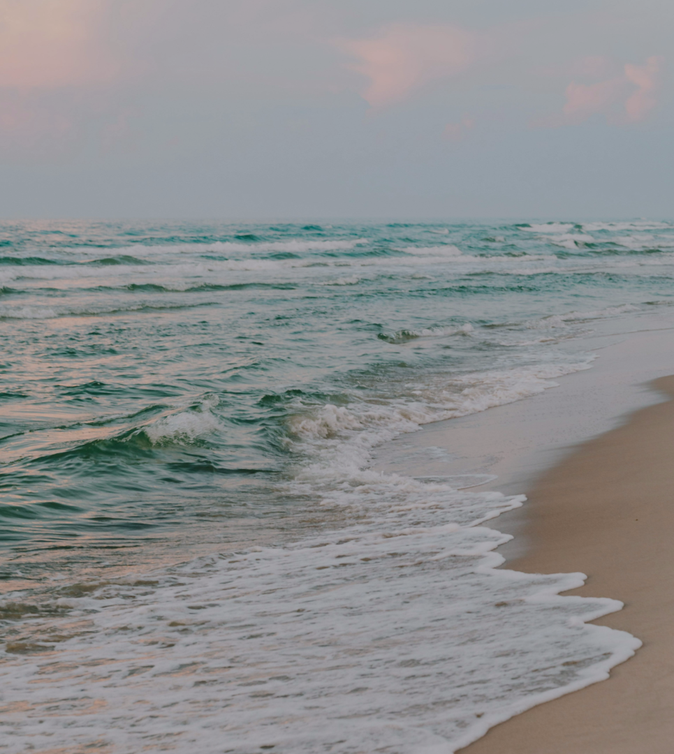 Ocean waves at sunset