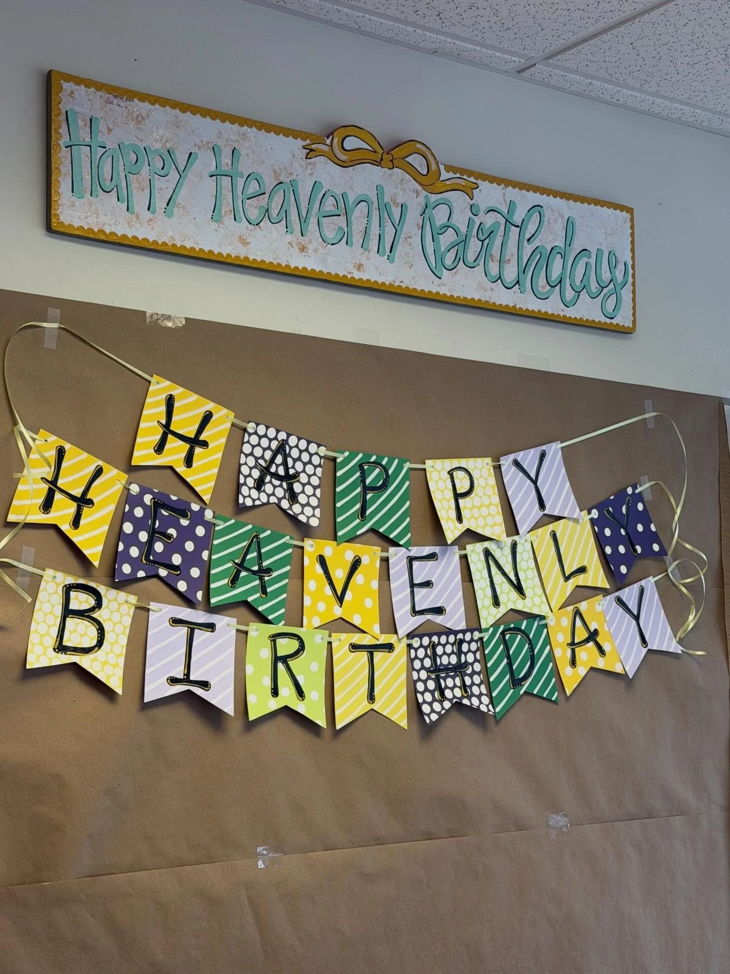 Hannah is putting the finishing touches on our Happy Heavenly Birthday banner and we can&rsquo;t wait to share!! When you make a gift in memory of a loved one during their birthday month, their name will be lovingly added to our birthday banner in ou