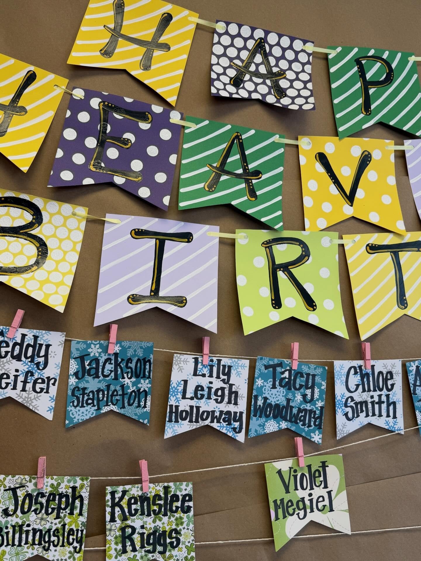 More Heavenly Birthdays being honored this month! 
Our banner is displayed at the office with many more precious names added. We update it every Monday.
If you&rsquo;d like to honor your baby with a birthday donation, the link is in our bio. ✨https:/