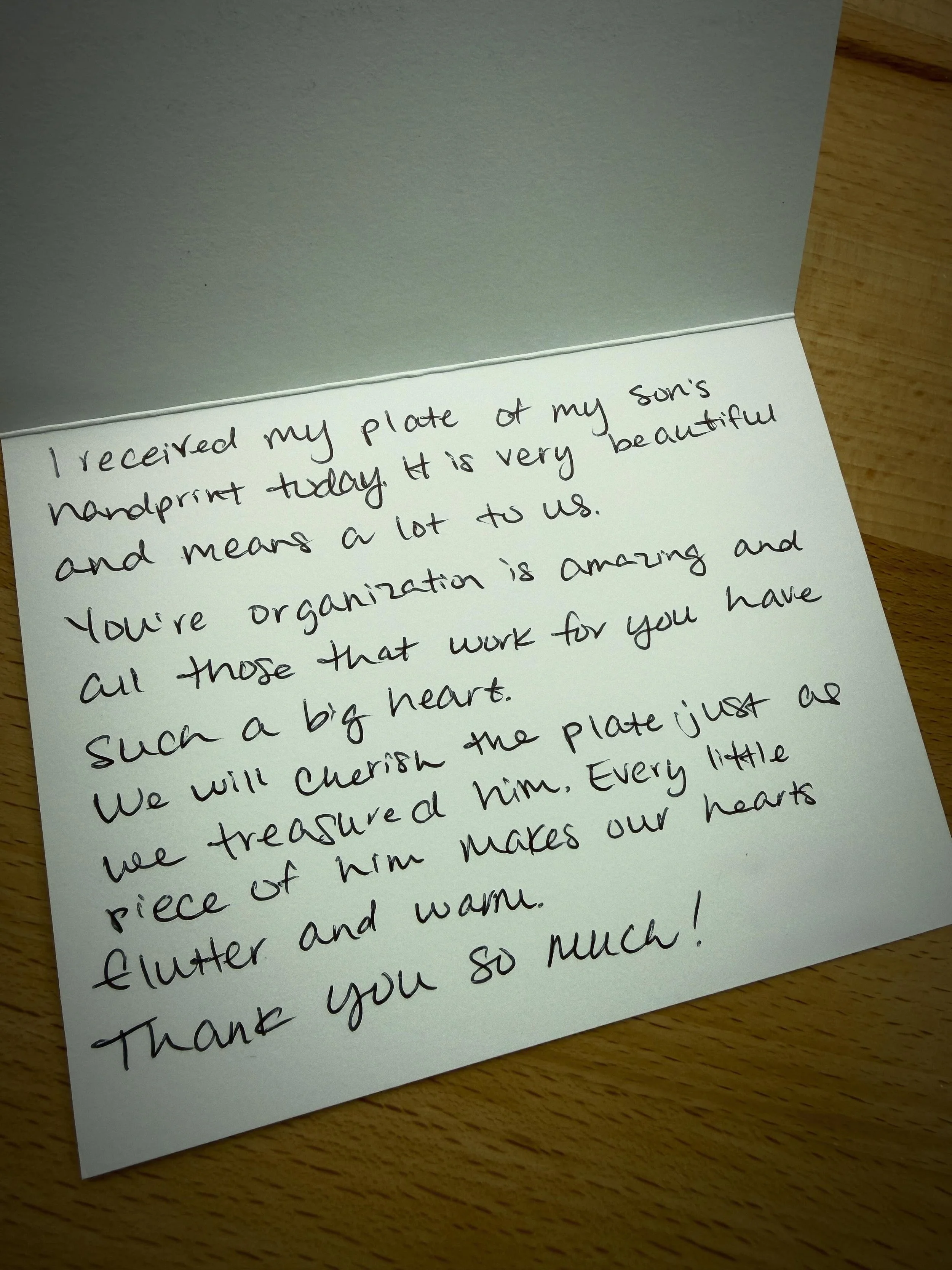 Sometimes it&rsquo;s good to be reminded  that yes, we are making a difference🩷 Received this sweet thank you note from one of our plate recipients.