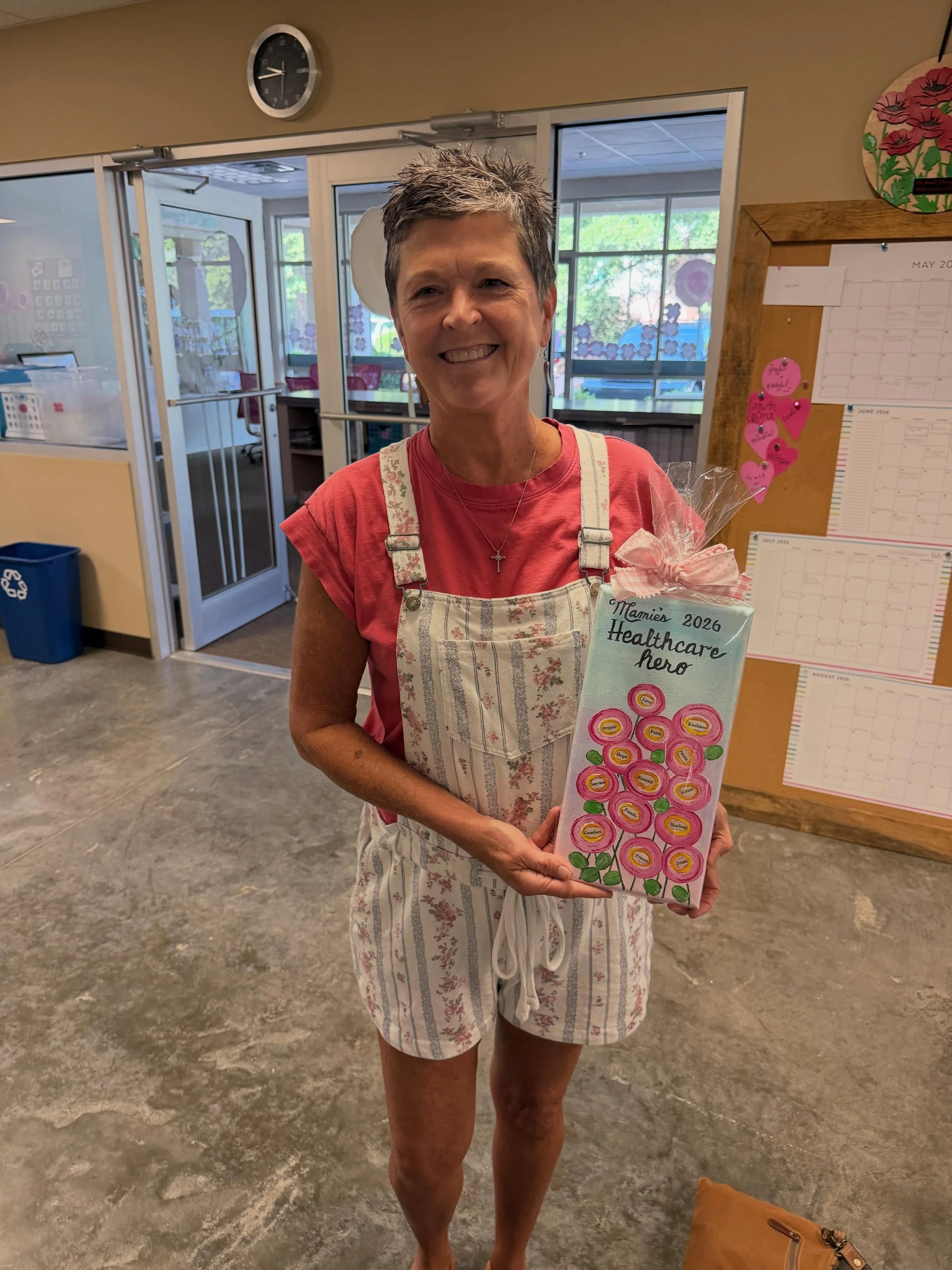 This turned out soo perfect!! Thank you Jona Crow for the beautiful poppy painting for our 2026 Health Care Hero - Tori Appleton/ Baptist Little Rock. Our official awards presentation will be held later this month.! Thank you again to everyone who no