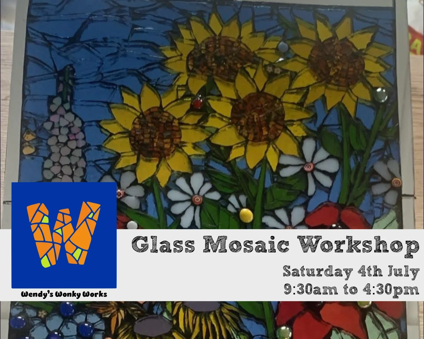 Glass Mosaics Workshop by Wendy's Wonky Works