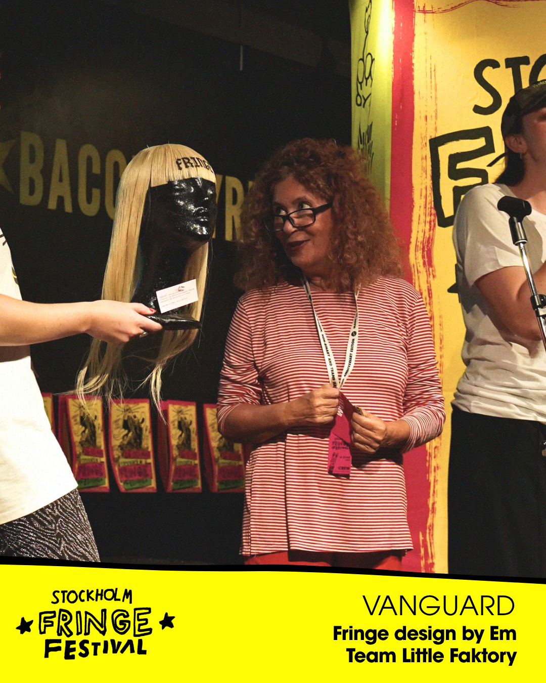 ★VANGUARD★ – Innovation & Experimentation
WINNER: ”VAL” Performance Festival by Svalbard Company & P.D.O.A (Sweden)
Fringe trophy design: Emma “Em” Eriksson
Presented by: Francesca Vitale, Artistic Director, Catania & Milano Off (Italy) 
ALSO NOMINAT