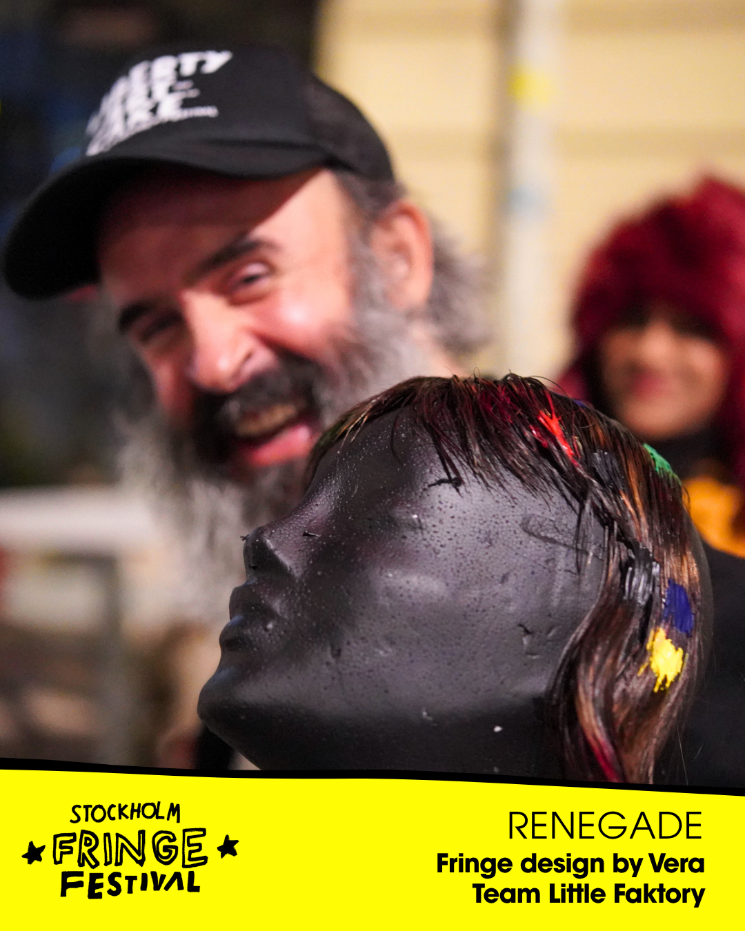 ★RENEGADE★ – Political & Social Impact
WINNER: ”The Not-So Green Man” by Sanna Toivanen, Oskar Luko & Dan Dawes (Finland/Spain)
Fringe trophy design: Vera Weetzel
Presented by: Kendra McCraney, multidisciplinary artist and jury member at the Stockhol