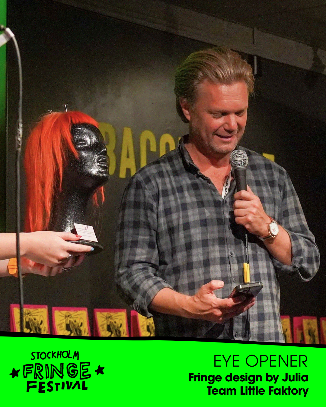 ★EYE OPENER★ – Visual Art & Film
WINNER: ”BORN INTO YOU” by Emma Evelein (Netherlands)
Fringe trophy design: Julia Kleven
Presented by: Johan Hallgren, Film Curator & NewDawnFilms Producer (Sweden)
ALSO NOMINATED: "Delusion by Praxis" (Spain) // "The