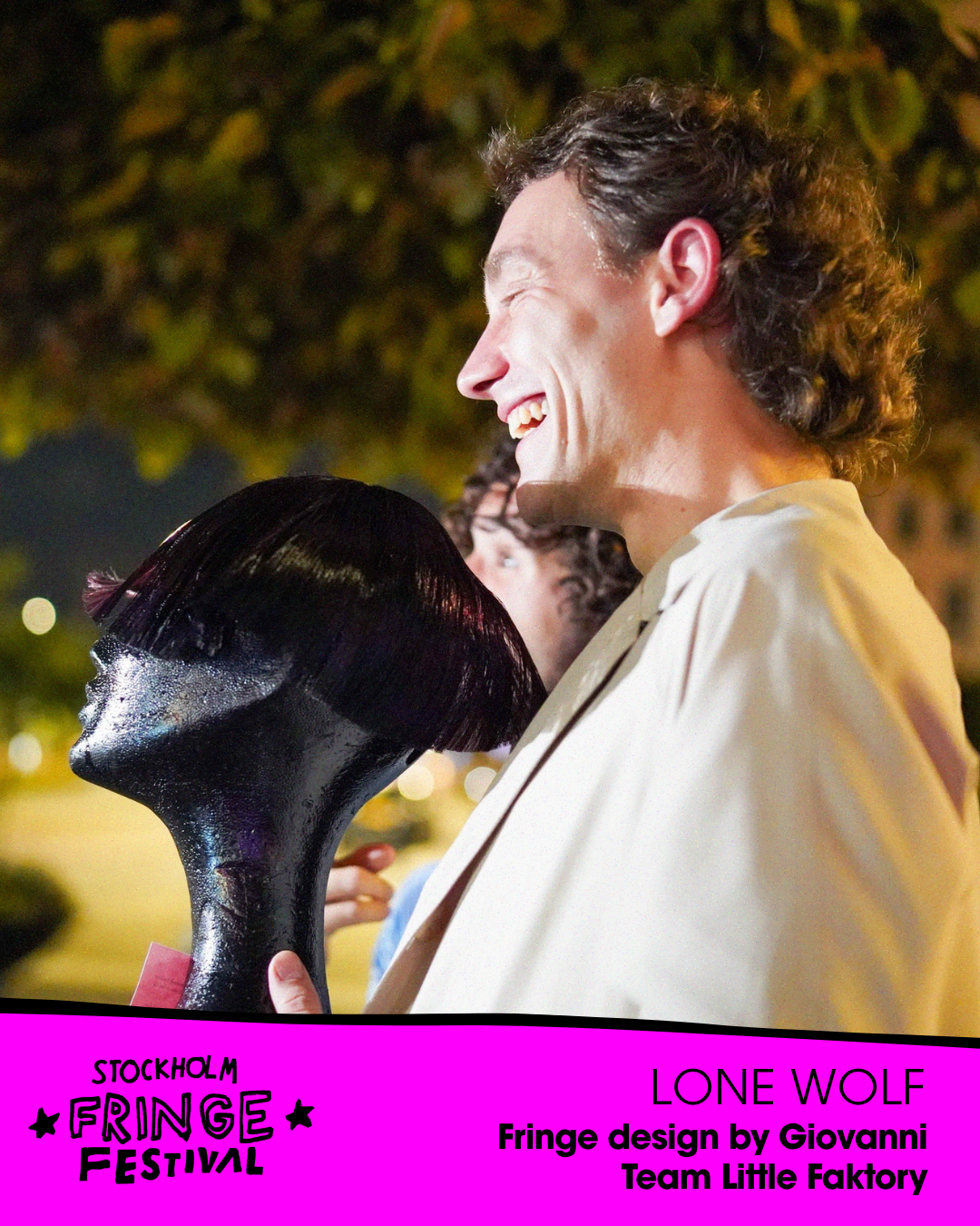 ★LONE WOLF★ – Solo Performance
WINNER:  ”Pregnancy Kink” by Expert by Identity (Moritz Sauer) (Germany)
Fringe trophy design: Giovanni Bissoli
Presented by: Mimi Horrell, Artist Manager (Sweden)
ALSO NOMINATED:  "22 Stops" (Greece) // "Lady Gentleman