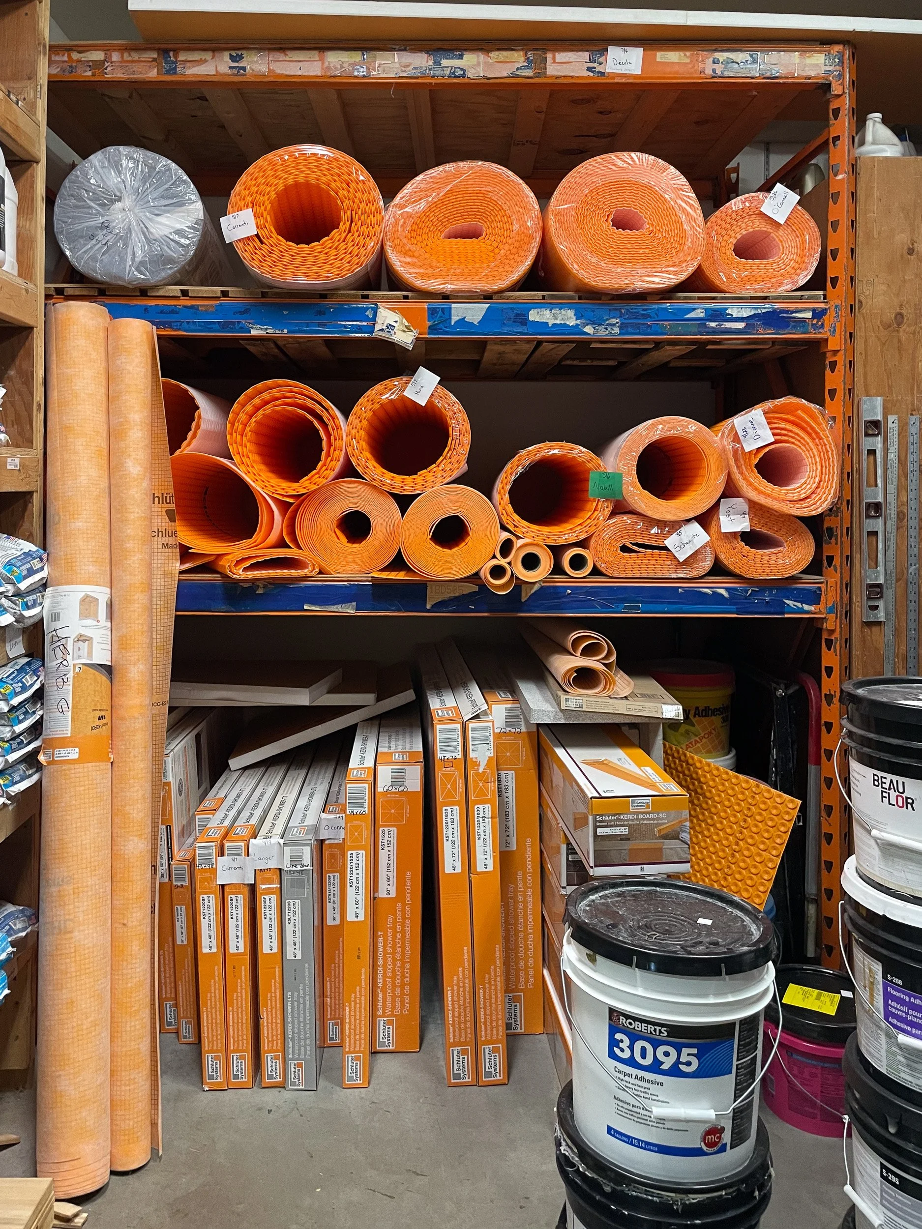 Schluter Products in Goedecke Warehouse