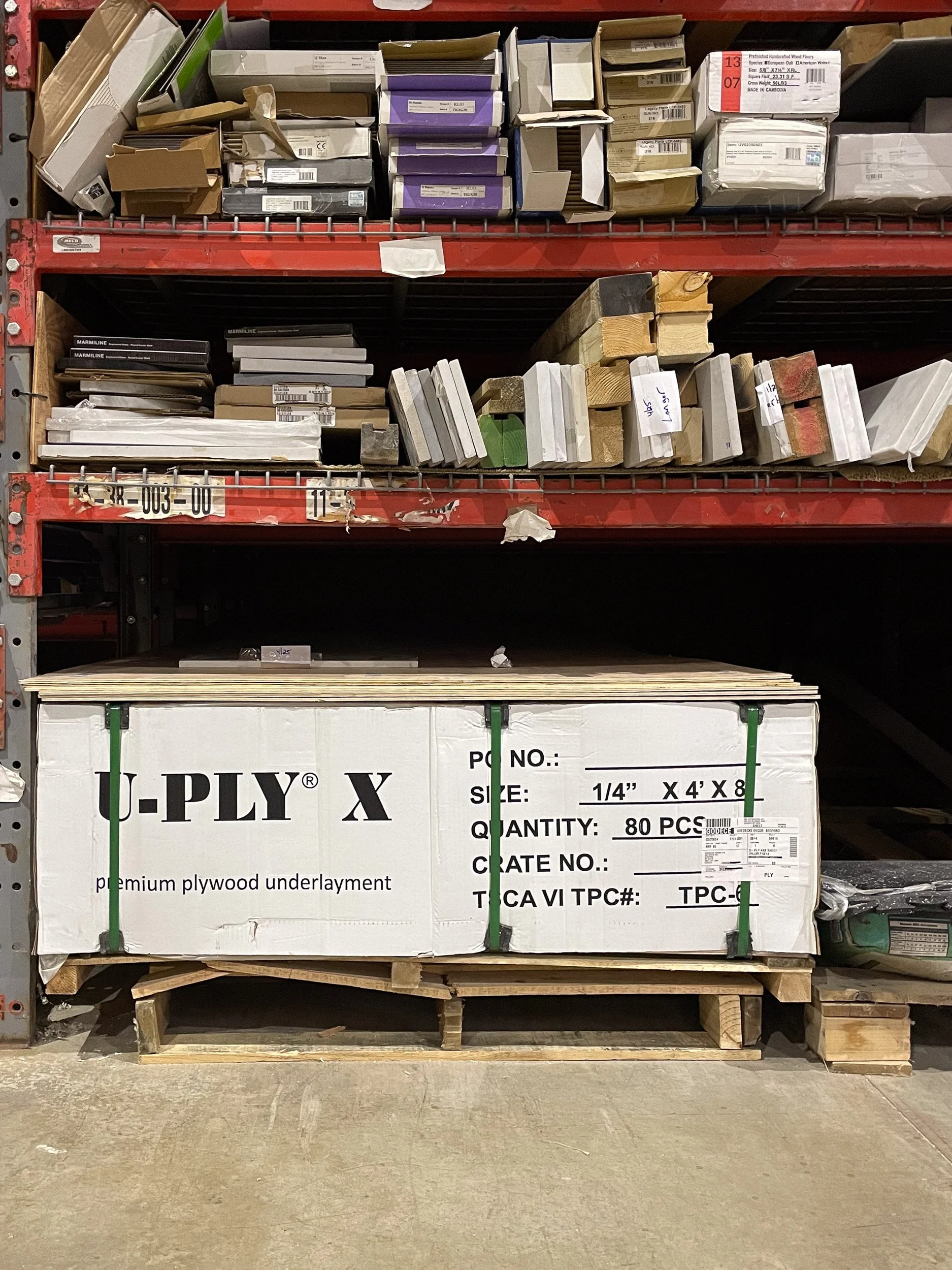 Plywood Underlayment - Marble Thresholds in Goedecke Warehouse