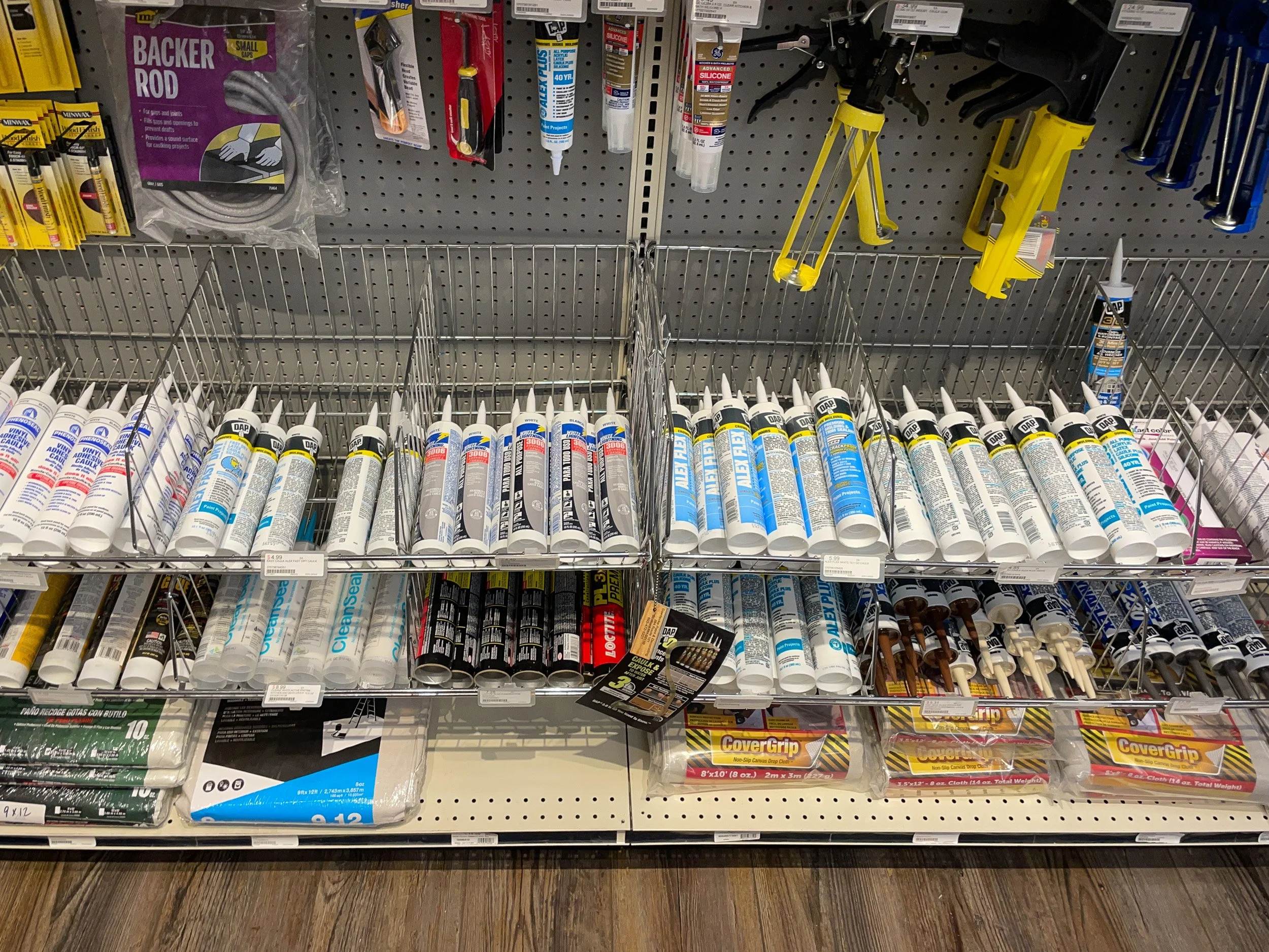 Caulk and Drop Cloths