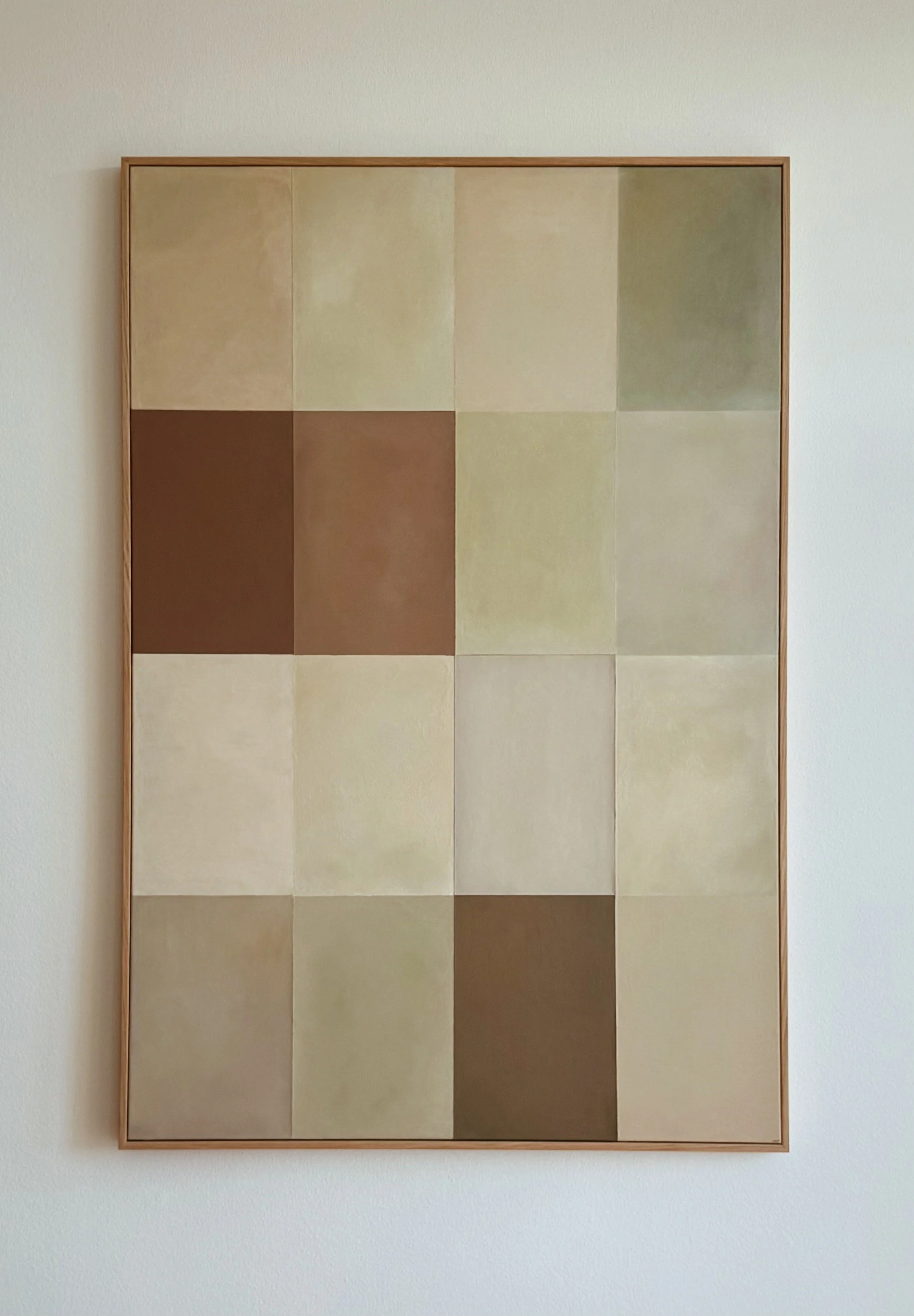 'Originals' (87x130 cm) Multiple painted layers on linen canvas Bespoke oak frame