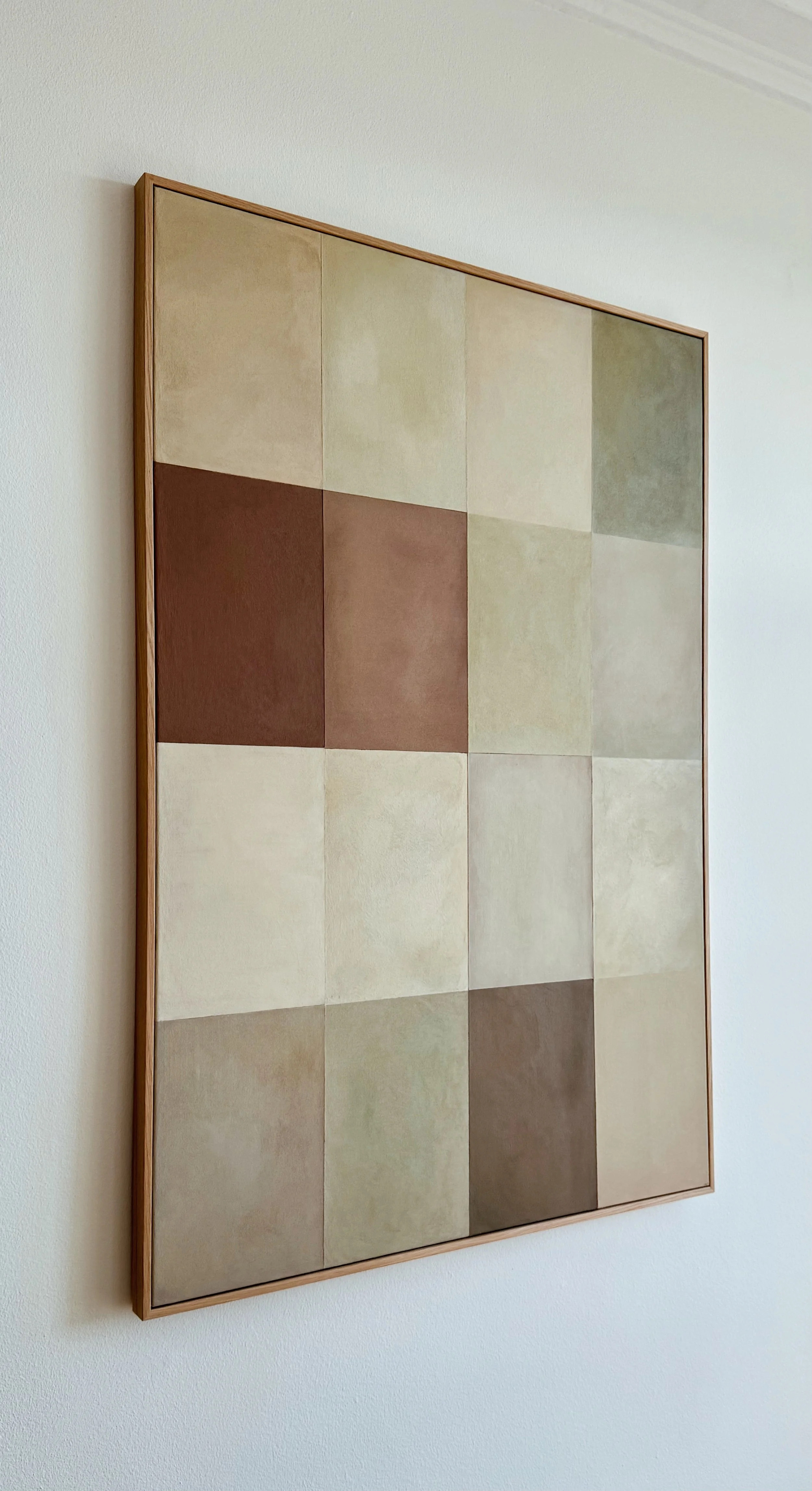 'Originals' (87x130 cm) Multiple painted layers on linen canvas Bespoke oak frame