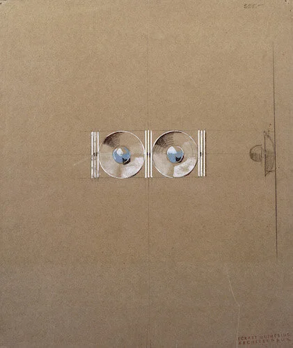 Wall light sketch, Eckart Muthesius, ca 1930
