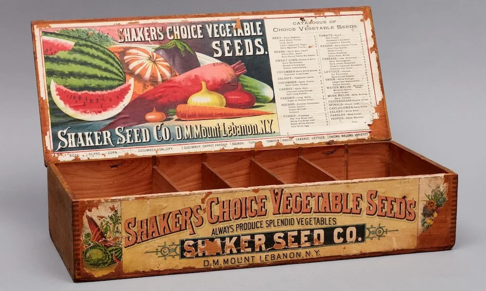 Seed box, Mount Lebanon, NY, c. 1880. Shaker Museum, Chatham, New York