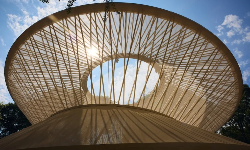 Day time - The Garden Pavilion - A deconstructed yurt, created by Kulapat Yantrasast, commissioned by ACDF - MDW 2026 - Image Credit ACDF copy.jpeg