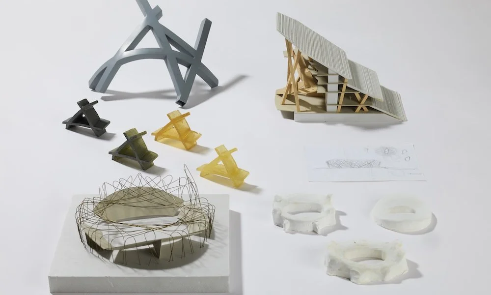Sketch, study models, and design prototypes, National Stadium (2002–2008), Beijing © Herzog &amp; de Meuron Photo: Lok Cheng Image courtesy of M+, Hong Kong