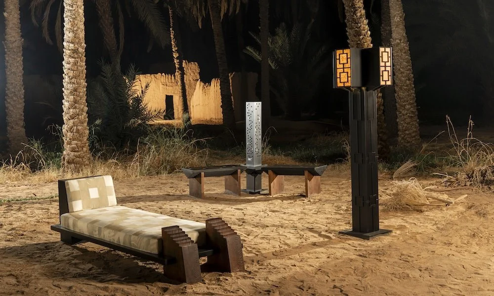Paul Ledron, Dunan Dalan, Tamaro Ja, Sira Ladi, Collection Lafiya_ A rest Point in AlUla, 2026, Commissioned and produced by RCU and AFALULA, ©Lorenzo Arrigoni