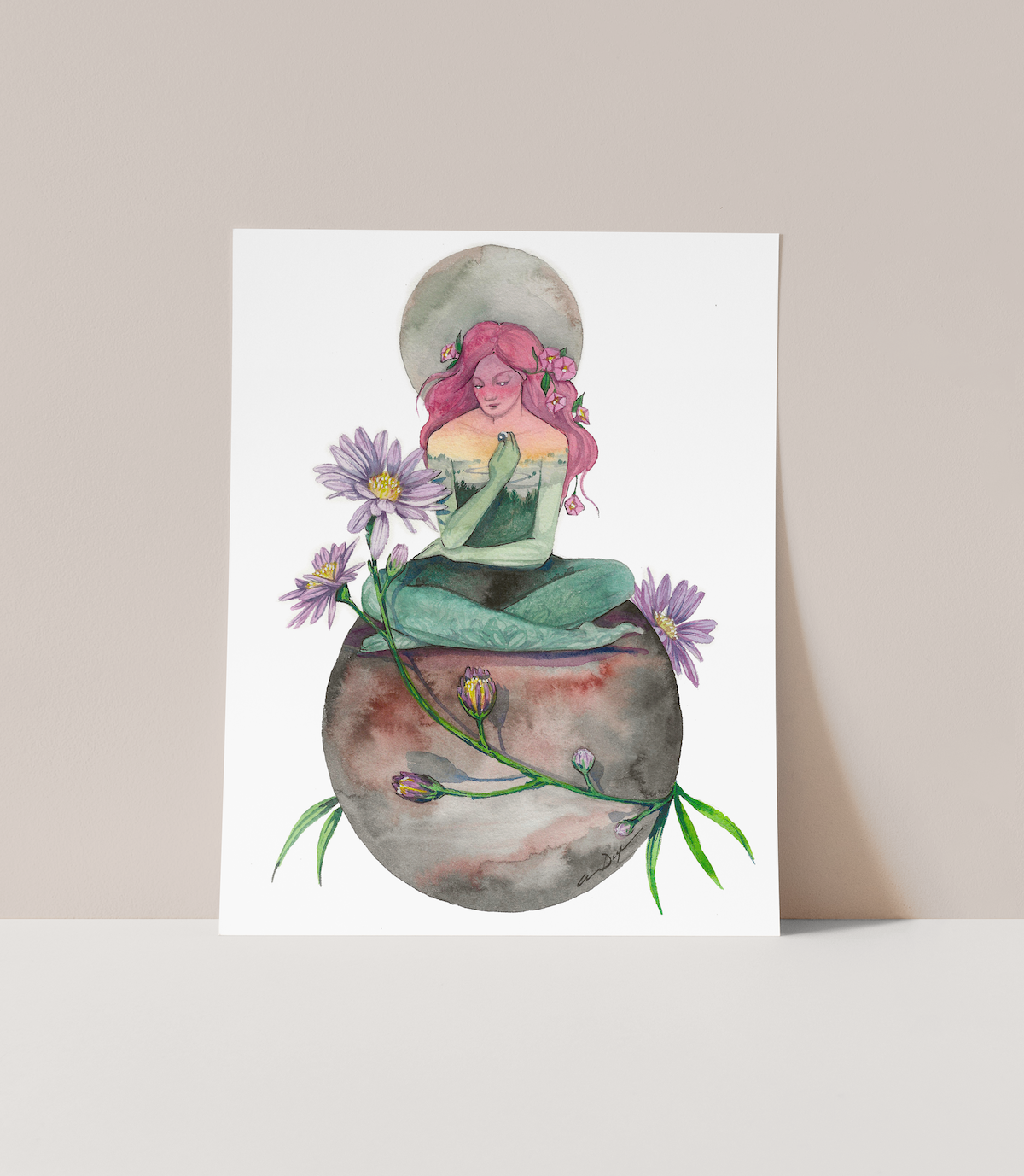 september birth flower goddess by andrea durfee fine art print wholesale.png