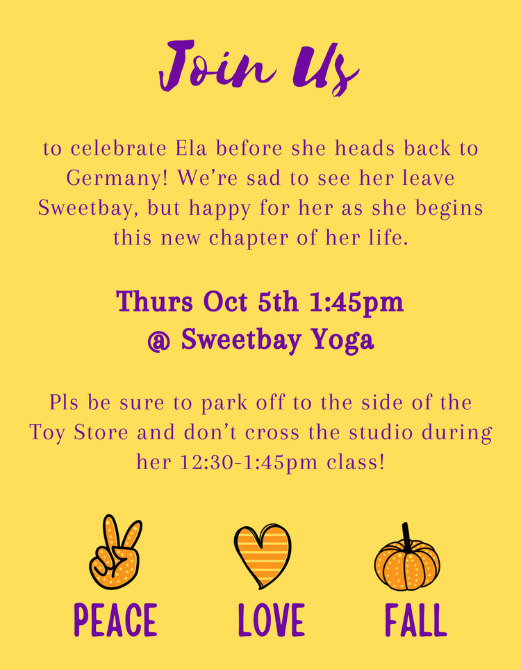 let’s celebrate ela — Sweetbay Yoga