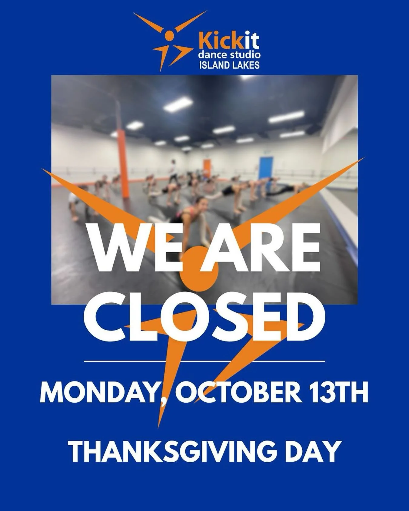 🍁🧡 Happy Thanksgiving!
Kickit Island Lakes will be closed Monday, October 13th for the holiday.
Enjoy the long weekend, and we&rsquo;ll see you back on the dance floor Tuesday! ✨💃