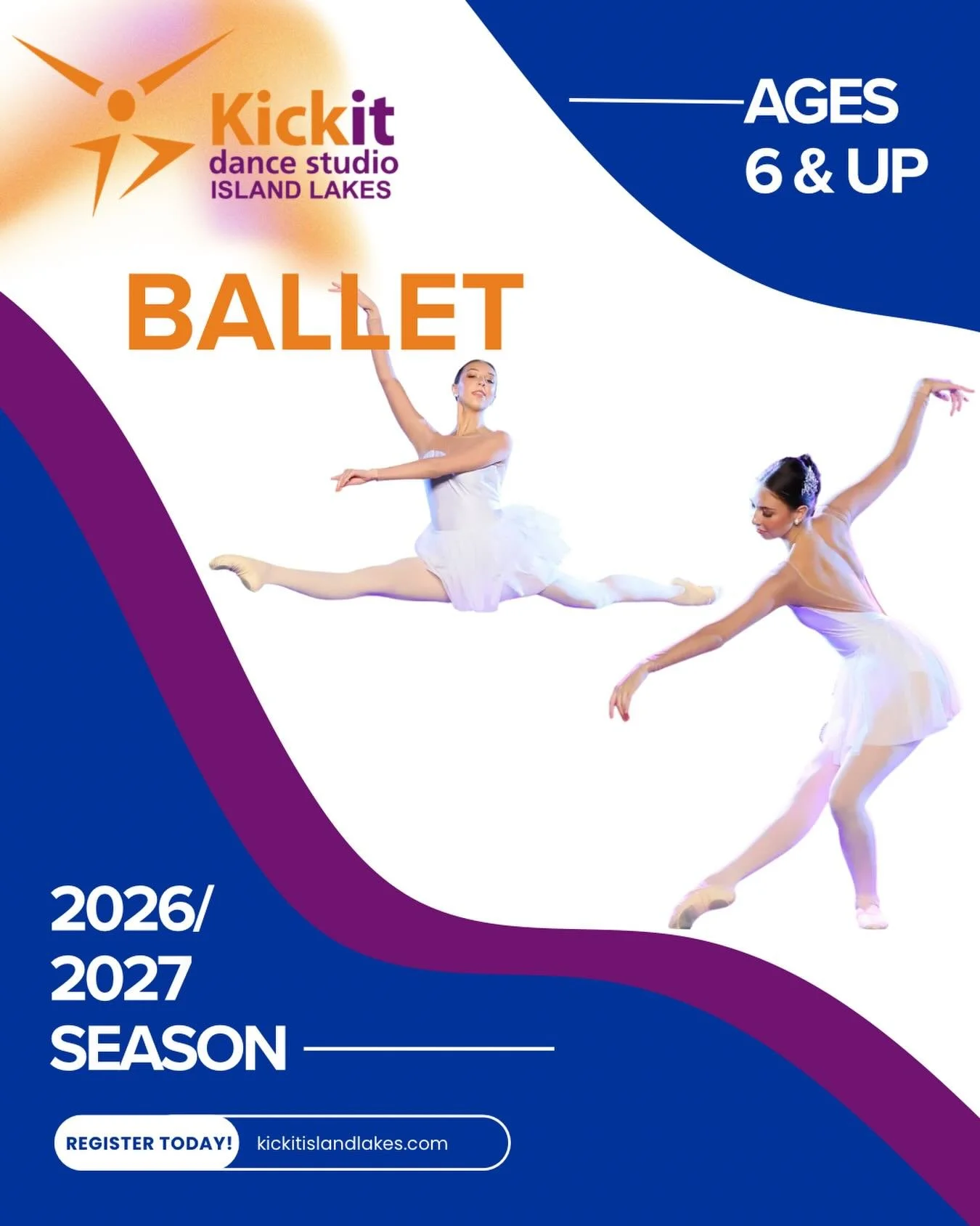 ✨Join us for our 11th season!✨

🧡Classes begin the week of September 14th for dancers ages 2 &amp; up. 

💜Discover your passion for dance!

💙Register Today!

#winnipegdance #kickitislandlakes