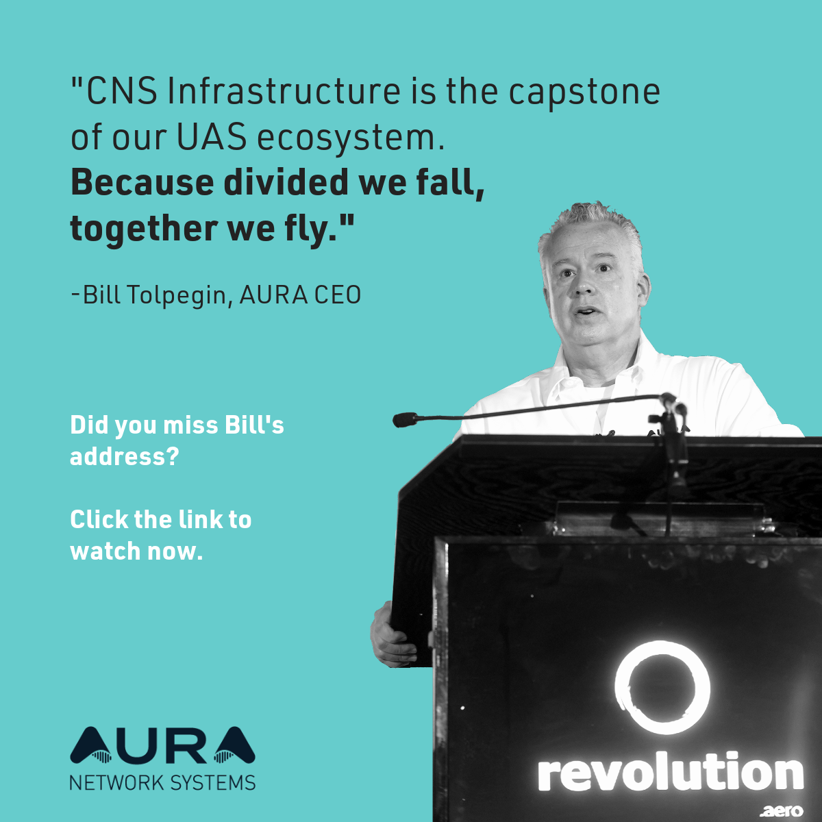 Just released: Revolution.Aero recorded presentation from AURA CEO Bill Tolpegin