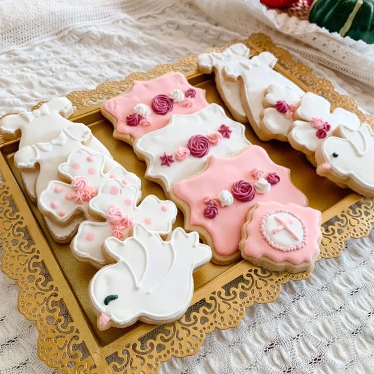 Baptism cookies for a Special little girl 