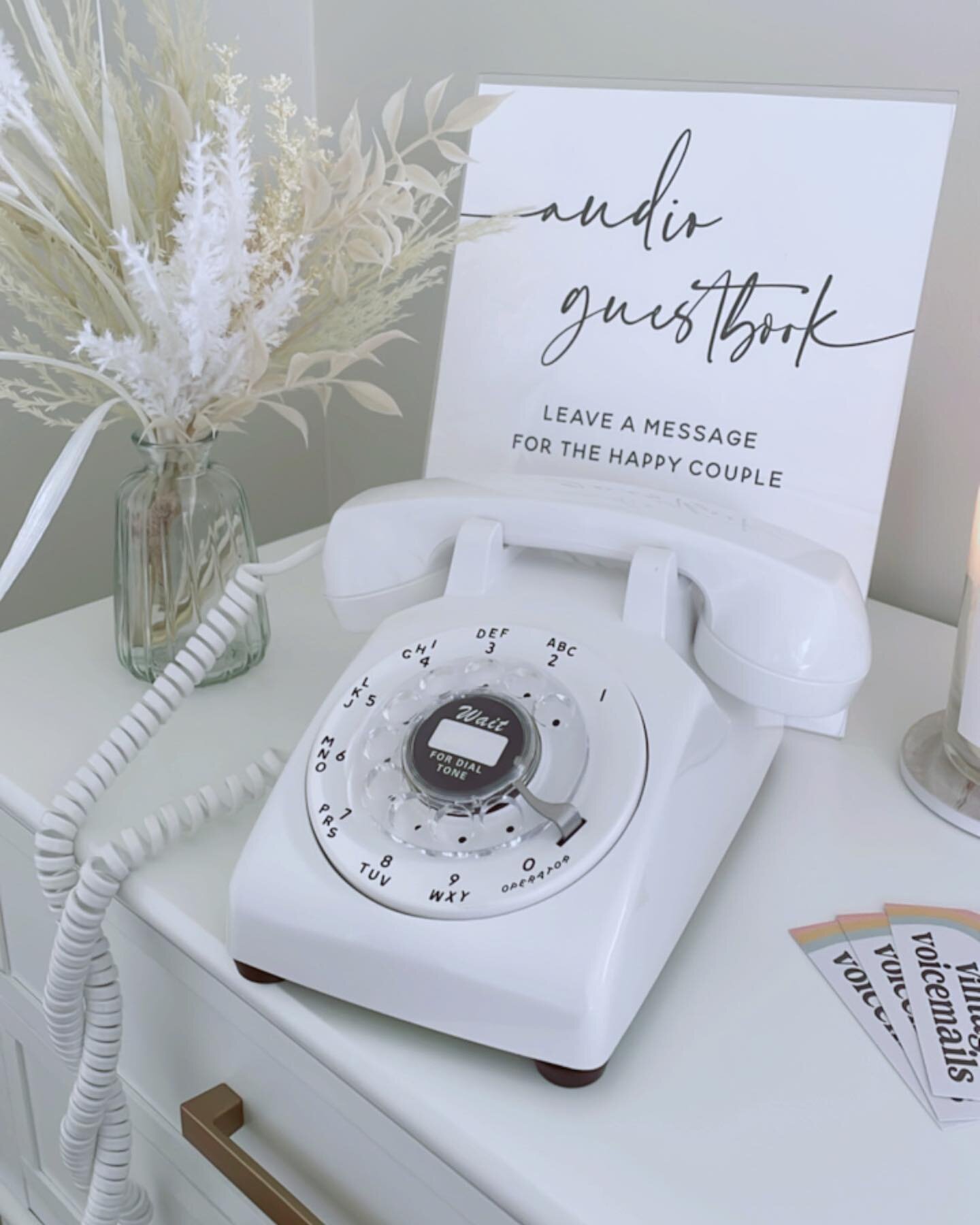 Did you know&hellip; 

We offer the perfect add-on to any photo booth package! @vintagevoicemails &mdash; an audio guest book service. 📞✨

Ditch the traditional pen + paper guest book and receive audio messages from your guests in a stylish way. We 