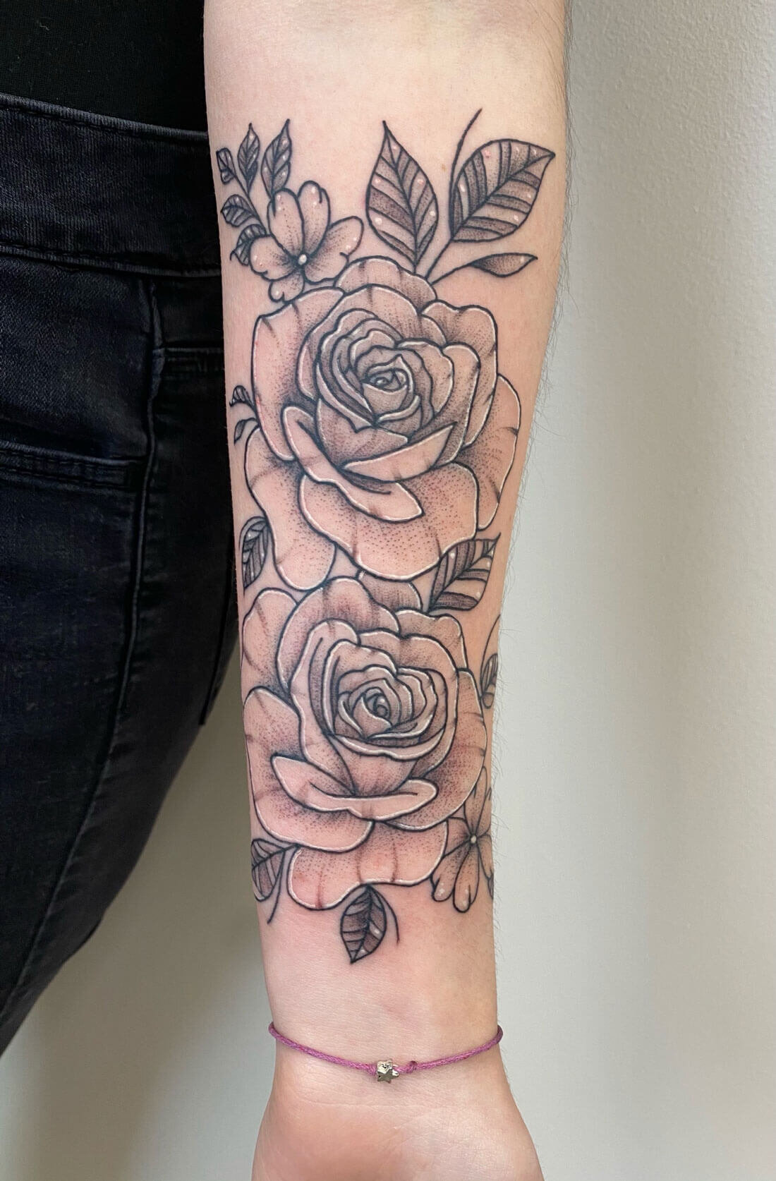 Animal Flower Color Black and Gray Realism tattoo by Lacey McClellan   HH Las Vegas tattoo artist