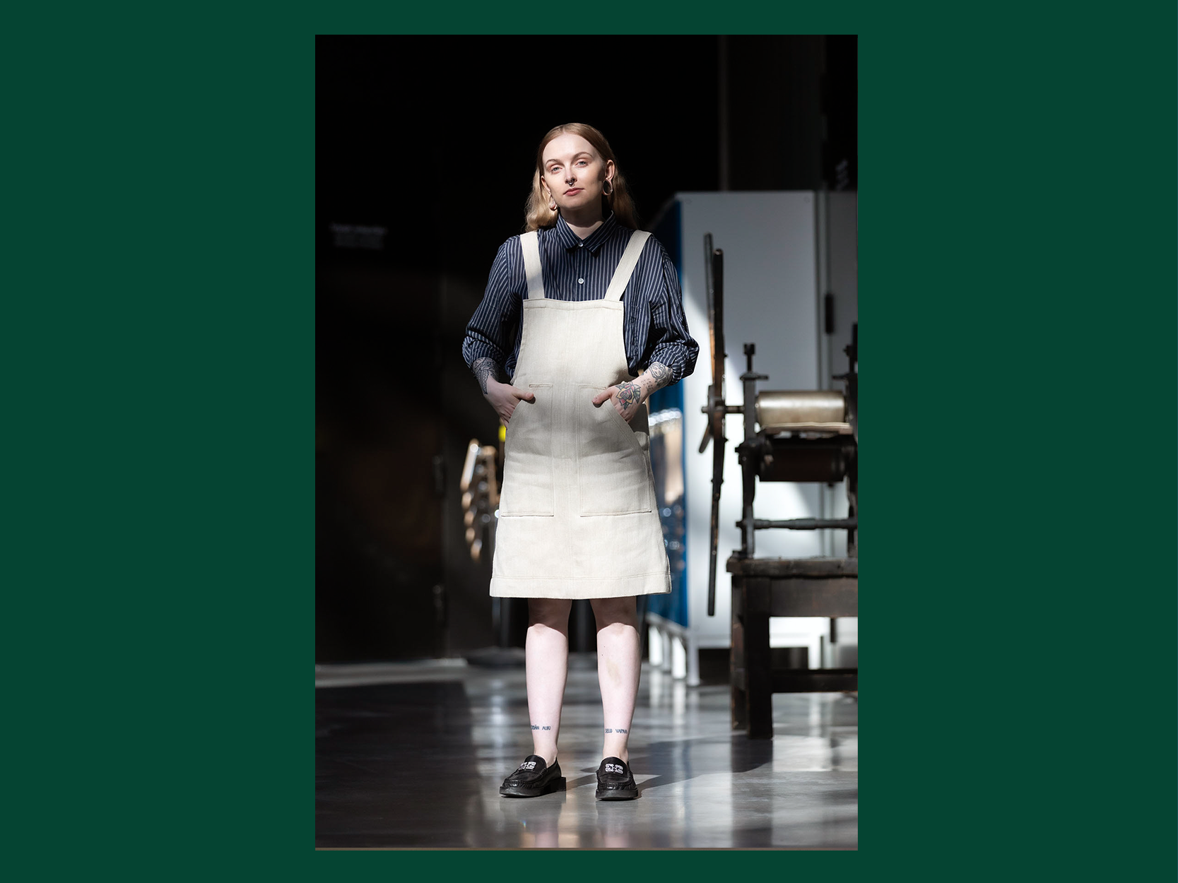 Editorial sample: Ingrid pinafore, size 2