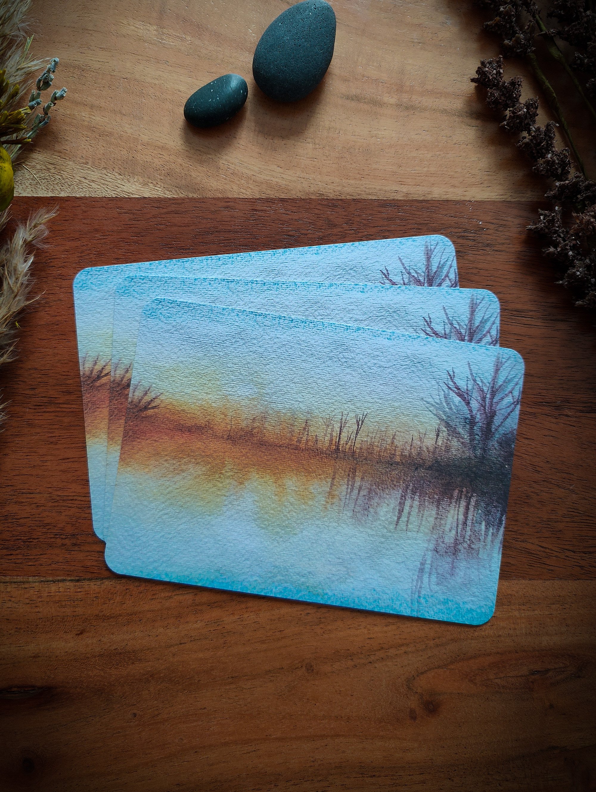 "Misty Lake" - Postkarte