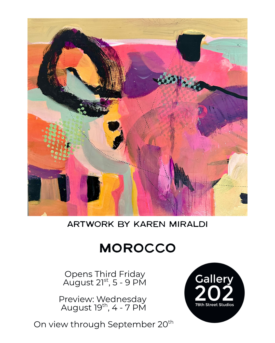 “Inspired by Morocco” - Gallery 202, 78th Street Studios