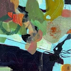 Hidden Garden 12" x 12" Acrylic Collage on Board $395