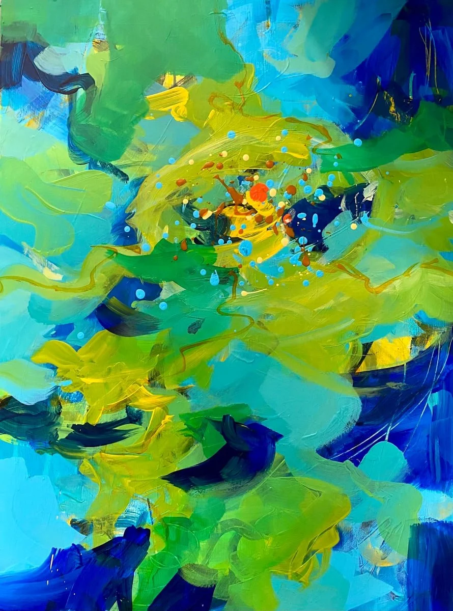 Energies Sliding In 24"x18"x.75" Acrylic on  Board