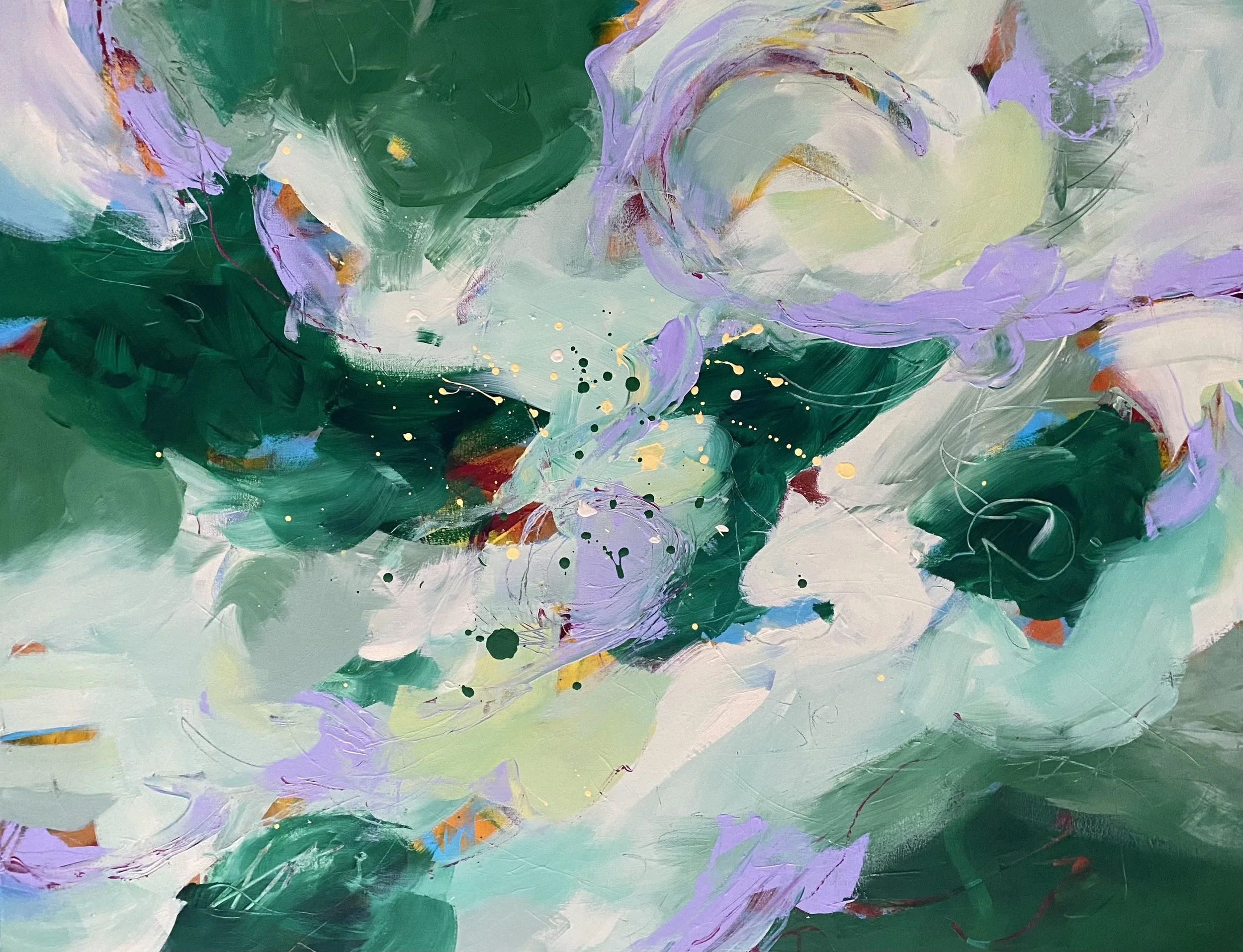 Cosmic Waves 36"x 48"x1.5" Acrylic on Canvas