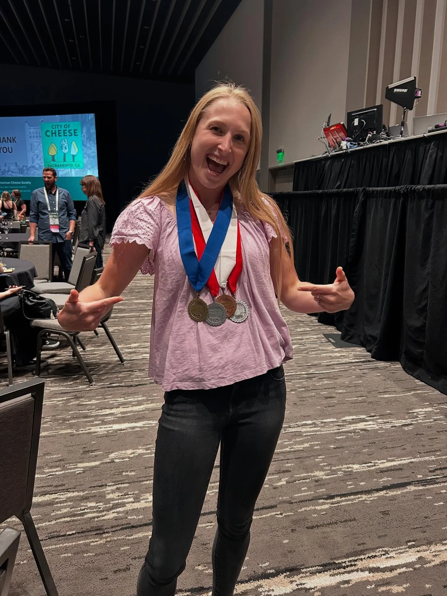 Last night @lilcurdnerd took home 4 awards for us at the annual @american_cheese_society annual conference. 🥇for Mariana 🥈 for Shabby Shoe &amp; St Germain and 🥉for Truffle Shuffle (it's first ever award)! It was a great year for awards with many 