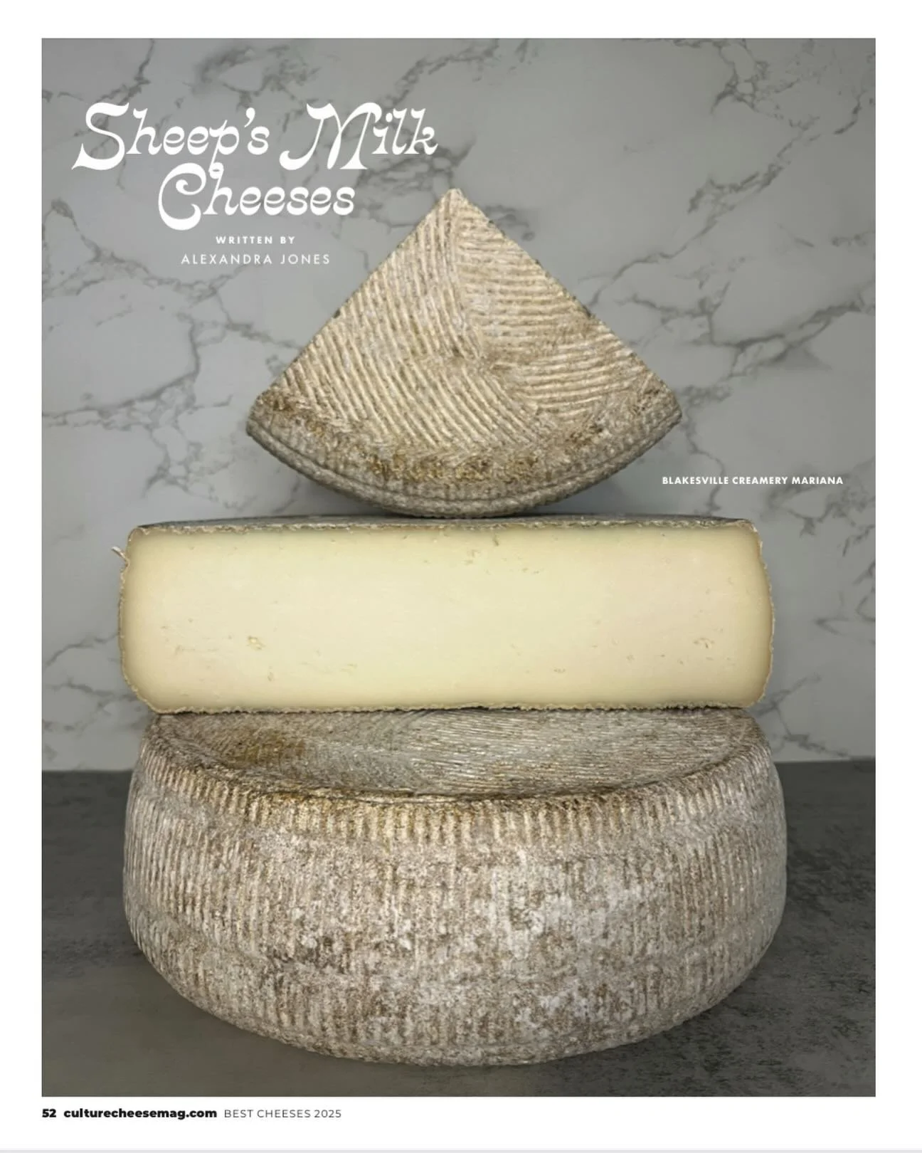 Honored to have Mariana selected for @culturecheese Best Cheeses of 2024. Come taste this blue ribbon Top Ten winner with @ownyourfunk at @wbcheeses booth 1001 at @fancyfood_show this weekend in Las Vegas.