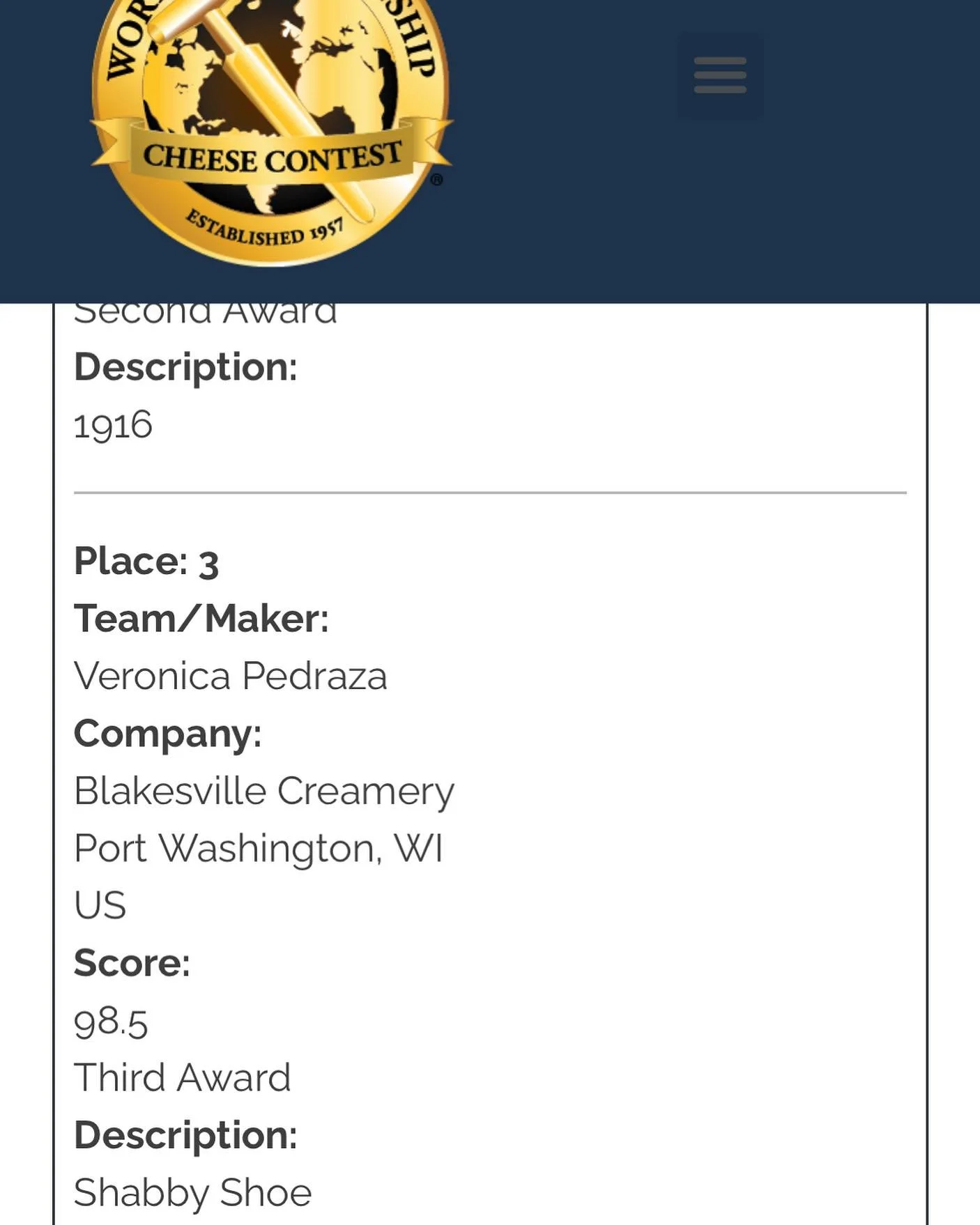 Not too Shabby... Shoe 🥉 #worldchampionshipcheesecontest