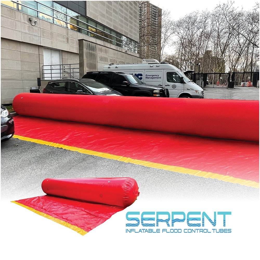 serpent inflatable flood berm