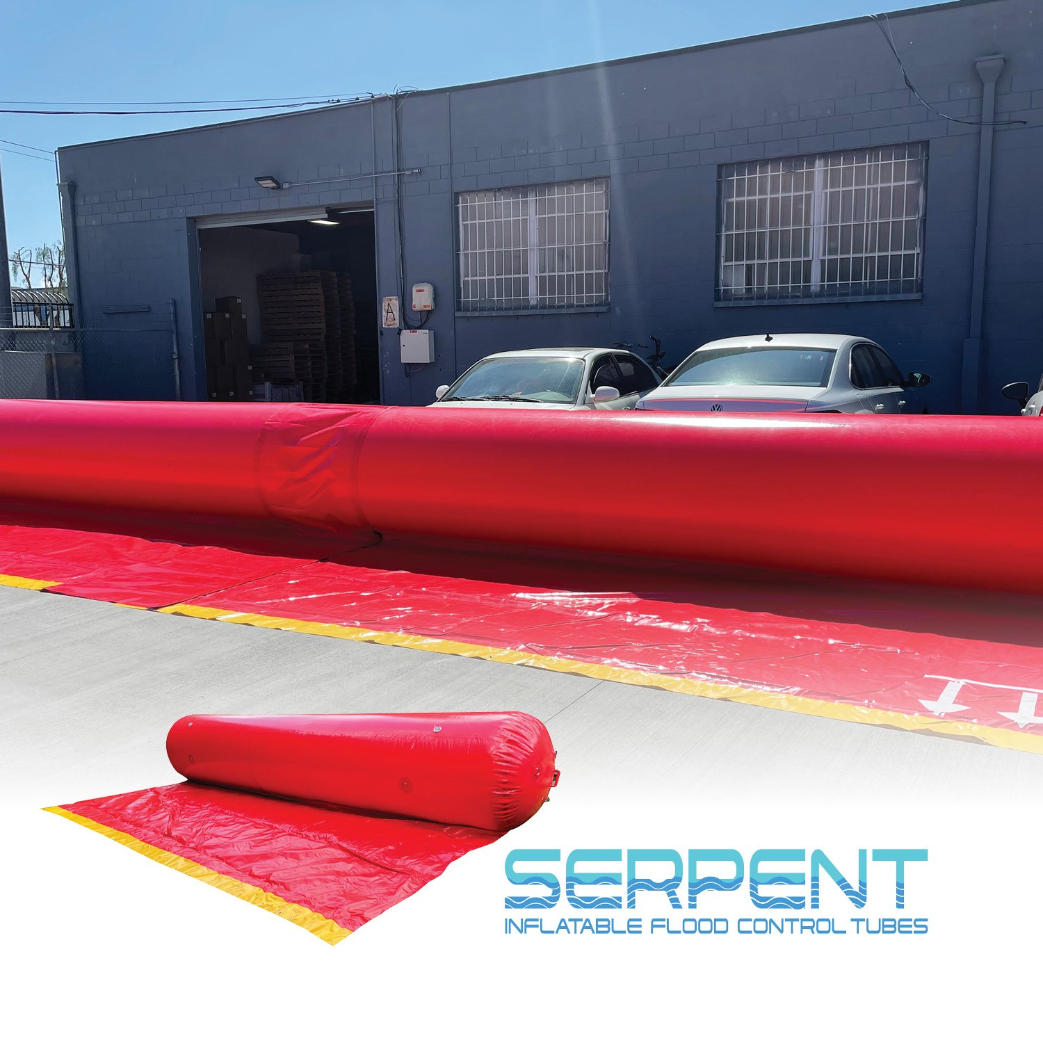 Serpent Inflatable Flood Control Tubes