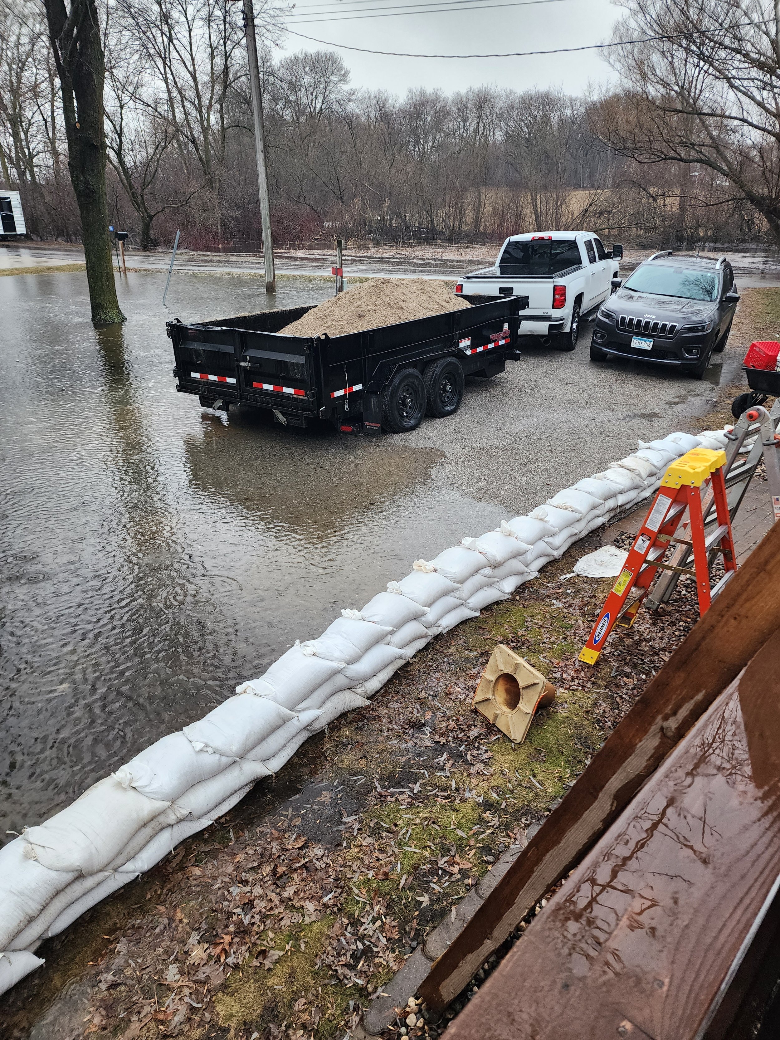 water diversion sandbags