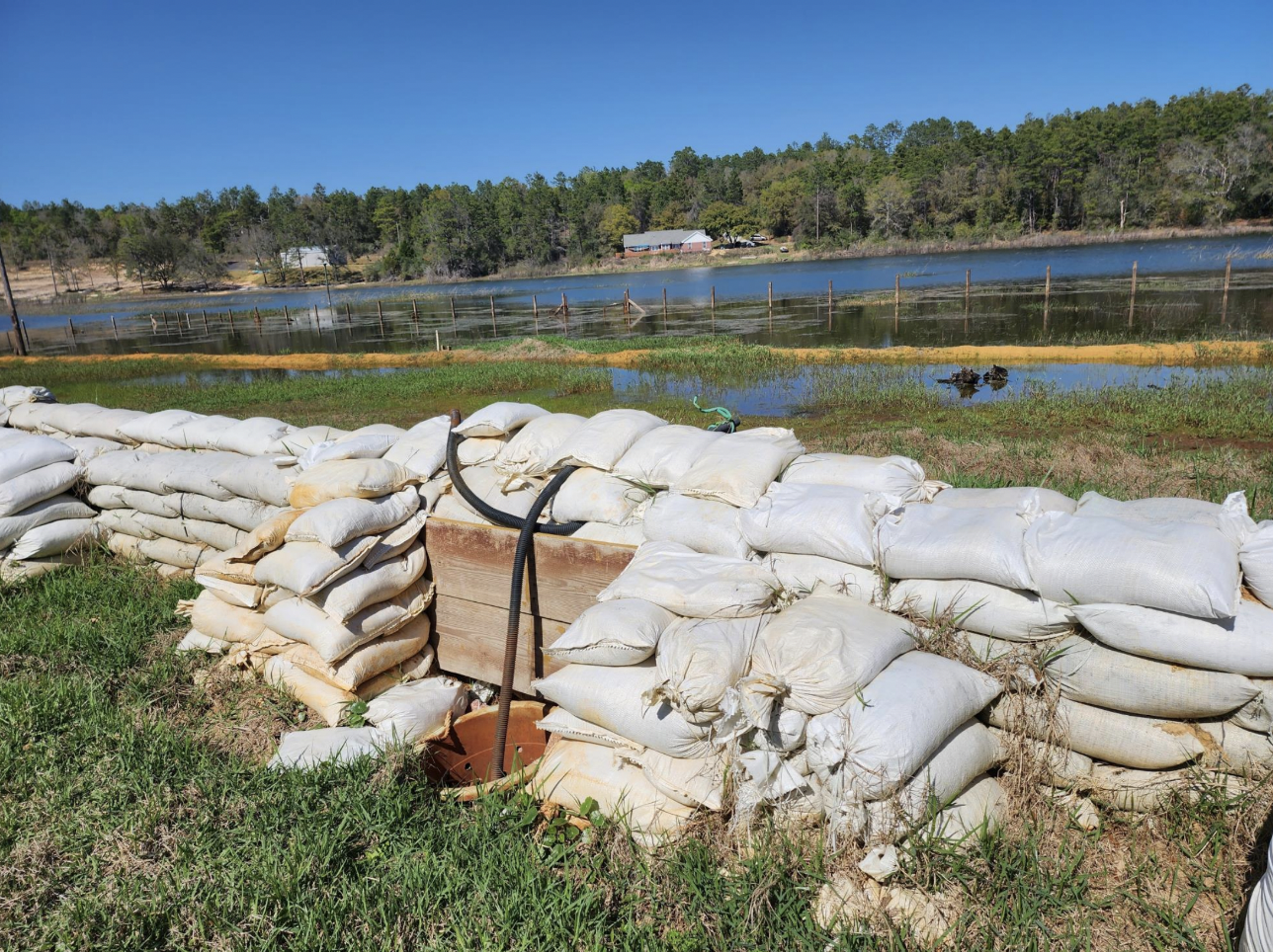 sandbags for river and canal water overflow