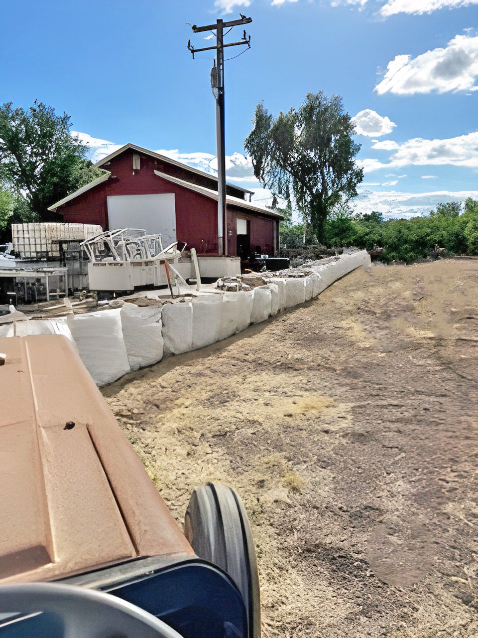 large sandbags for property flood protection